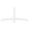 Ekena Millwork Bellingham Architectural Grade PVC Gable Bracket, 72"W x 36"H x 4"D x 4"F, 12/12 Pitch GBP072X36X0404BEL00 - alternate 4